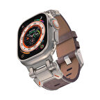 Watch 44mm KRD-114 Metal Başlıklı Suni Deri Kordon