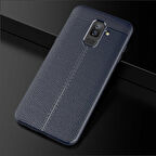 Galaxy J4 Kılıf Niss Deri Desenli Silikon Kılıf