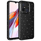 Xiaomi Redmi 12C Kılıf Kamera Korumalı Simli Lüks Koton Kılıf