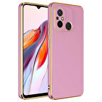 Xiaomi Redmi 12C Kılıf Bark Kenarları Altın Renk Kılıf