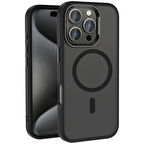 iPhone 16 Pro Max Kılıf Magsafe Şarj Özellikli Parlak Kamera Çerçeveli Kost Kılıf