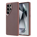 Galaxy S25 Ultra Kılıf Magsafe Şarj Özellikli Karbon Fiber Görünümlü Troy Kılıf