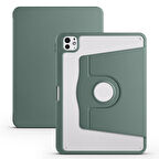 iPad Pro 11 2024 Kılıf Termik Kalem Bölmeli Dönebilen Standlı Kılıf