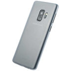 Galaxy S9 Kılıf Lollipop İnce Pürüzsüz Mat Yüzey Kılıf Transparan Beyaz