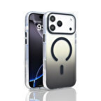 iPhone 17 Pro Max Kılıf M-safe Şarj Özellikli Transparan Renk Geçişli Toros Kılıf