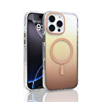 iPhone 16 Pro Max Kılıf M-safe Şarj Özellikli Transparan Renk Geçişli Toros Kılıf