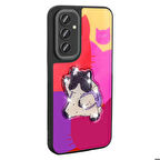 Galaxy A34 Kılıf Parlayan Kabartmalı İkonik Figürlü Amas Silikon Kılıf