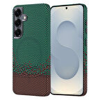 Galaxy S25 Kılıf Magsafe Şarj Özellikli Karbon Fiber Görünümlü Nekst Kılıf