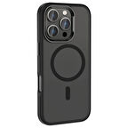 iPhone 16 Pro Kılıf Magsafe Şarj Özellikli Parlak Kamera Çerçeveli Kost Kılıf