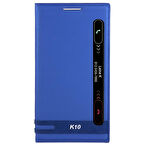 LG K10 Kılıf Pencereli Elite Kapaklı Kılıf