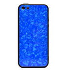 iPhone 5 Kılıf Mermer Desenli Marbel Cam Silikon Kılıf