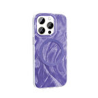 iPhone 15 Pro Kılıf Magsafe Şarj Özellikli Fırça Boya Desenli Palet Kılıf