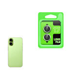 iPhone 17 Kamera Lens Koruyucu CL-07 Kamera Lens Koruyucu Açık Yeşil