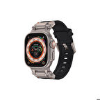 Watch Ultra 49mm KRD-108 Metal Başlıklı Silikon Kordon