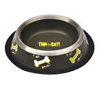 Kaymaz Tabanlı Desenli Çelik Derin Mama ve Su Kabı 1892 ml Haki