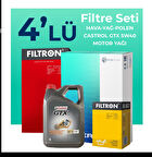 Filtron Fiat Linea 1.4 Benzin Filtre Bakım Seti Castrol Motor Yağlı (2009-2017) 4 Lü