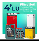 Filtron Peugeot Boxer 2.2 Dizel Filtre Bakım Seti Castrol Motor Yağlı (2014-2016) 4 Lü