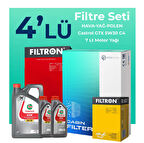 Filtron Renault Laguna 2.0 Dizel Filtre Bakım Seti Castrol Motor Yağlı (2008-2015) 4 Lü