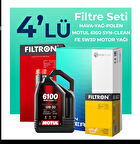 Filtron Hyundai i20 1.4 Dizel Filtre Bakım Seti Motul Motor Yağlı (2009-2014) 4 Lü