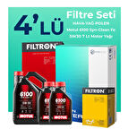 Filtron Mercedes C180 Benzin Filtre Bakım Seti Motul Motor Yağlı (2014-2019) 4 Lü