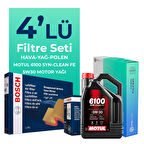 BOSCH Volvo S40 1.6 Dizel Filtre Bakım Seti Motul Motor Yağlı (2008-2012) 4 Lü