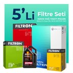 Filtron BMW 4.20 Dizel 190 HP Filtre Bakım Seti Motul Motor Yağlı (2015-2019) 5 Li