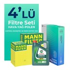 MANN Hyundai ix35 2.0 Dizel Filtre Bakım Seti Castrol Motor Yağlı (2010-2015) 4 Lü