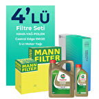 MANN Ford Puma 1.0 Benzin Filtre Bakım Seti Castrol Motor Yağlı (2020-2024) 4 Lü