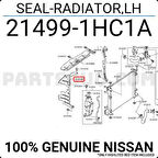 Nissan Micra Radyator havalandırma Plastiği Sağ Deflektör 2011-2016 Orijinal
