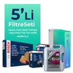 Bosch Dacia Sandero 1.5 Dizel Filtre Bakım Seti Liqui Moly Motor Yağlı (2010-2012) 5 Li