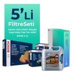 BOSCH Seat Cordoba 1.4 Dizel Filtre Bakım Seti Liqui Moly Motor Yağlı (2006-2010) 5 Li