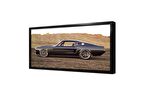 Arazide Siyah Klasik Spor Araba Çerçeveli Mdf Tablo