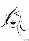 KADIN SİLÜET STENCIL WC012 21X29