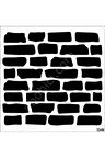Hd181 Tuğla Duvar Stencil Td04 -