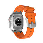 Apple Watch Uyumlu 7 45mm Zore KRD-89 Silikon Kordon 