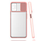 Oppo A92 Kılıf Zore Lensi Sürgülü Kamera Koruyucu Kılıf