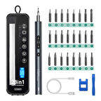 Ayt Noyafa NO-882037 28IN1 Mini Şarjlı Tornavida Seti Yüksek Torklu 24 Uçlu Başlıklı Hassas Ve Normal İşçilik