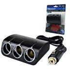 Ayt Olesson 1521 12-24V 3Lü 120W 80 Cm Kablolu Araç Oto Tır Çakmak Çoklayıcı Çakmaklık Çoğaltıcı