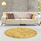 Alanur Antik Eskitme Açık Cotton Yuvarlak Halı