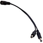 Powermaster Power F TO 2 X M Kablo Elektirik Kablosu Kamera Power Kablo 5.5 2.5 Uçlu Adaptör Çoklayıcı Çoğaltıcı 