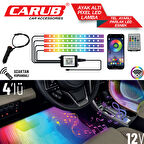 Carub Ayak Altı Aydınlatma Led Pixel Led Telefondan Kontrol Ayarlı ve Kumandalı U.k 4 Parça