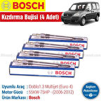 Fiat Doblo 1.3 Multijet Bosch Kızdırma Bujisi 2006-2012 4 Adet