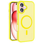 iPhone 16 Plus Kılıf Mat Arka Yüzey Wireless Şarj Özellikli Sio Kapak