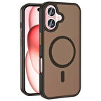 iPhone 16 Plus Kılıf Mat Arka Yüzey Wireless Şarj Özellikli Sio Kapak