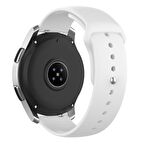 NovStrap Samsung Galaxy Watch 6 Seri 40-44mm Classic 43-47mm ile Uyumlu Kordon (20 mm) Soft Silikon