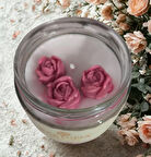 Hartopia Gül Işıltısı El Yapımı Dekoratif Cam Mum – Aura Koleksiyonu