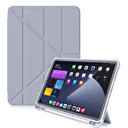Apple iPad 7. Nesil 10.2 Kılıf Kalem Bölmeli Trifolding Case A2197 A2198 A2200