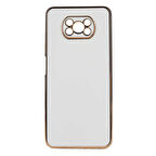 Xiaomi Poco X3 Kılıf Köşeli Altın Model Kapak