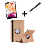 Samsung Galaxy Tab A7 10.4 T500 T505 T507 Kılıf Dönen Tablet Kilifi Ekran Koruyucu+Kalem