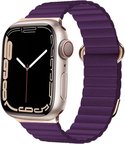Apple Watch 42/44/45/46/49mm Kordon Mıknatıslı Magnetik Deri Kordon 2/3/4/5/6/se/7/8/9/10/ultra